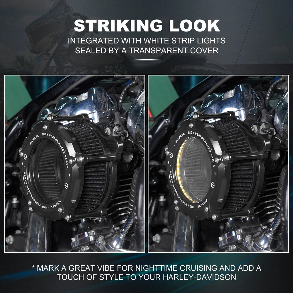 Clear Air Cleaner Intake Filter for Harley Street Glide FLHX FLHXS FLHXSE FLHXST (2014–2023)