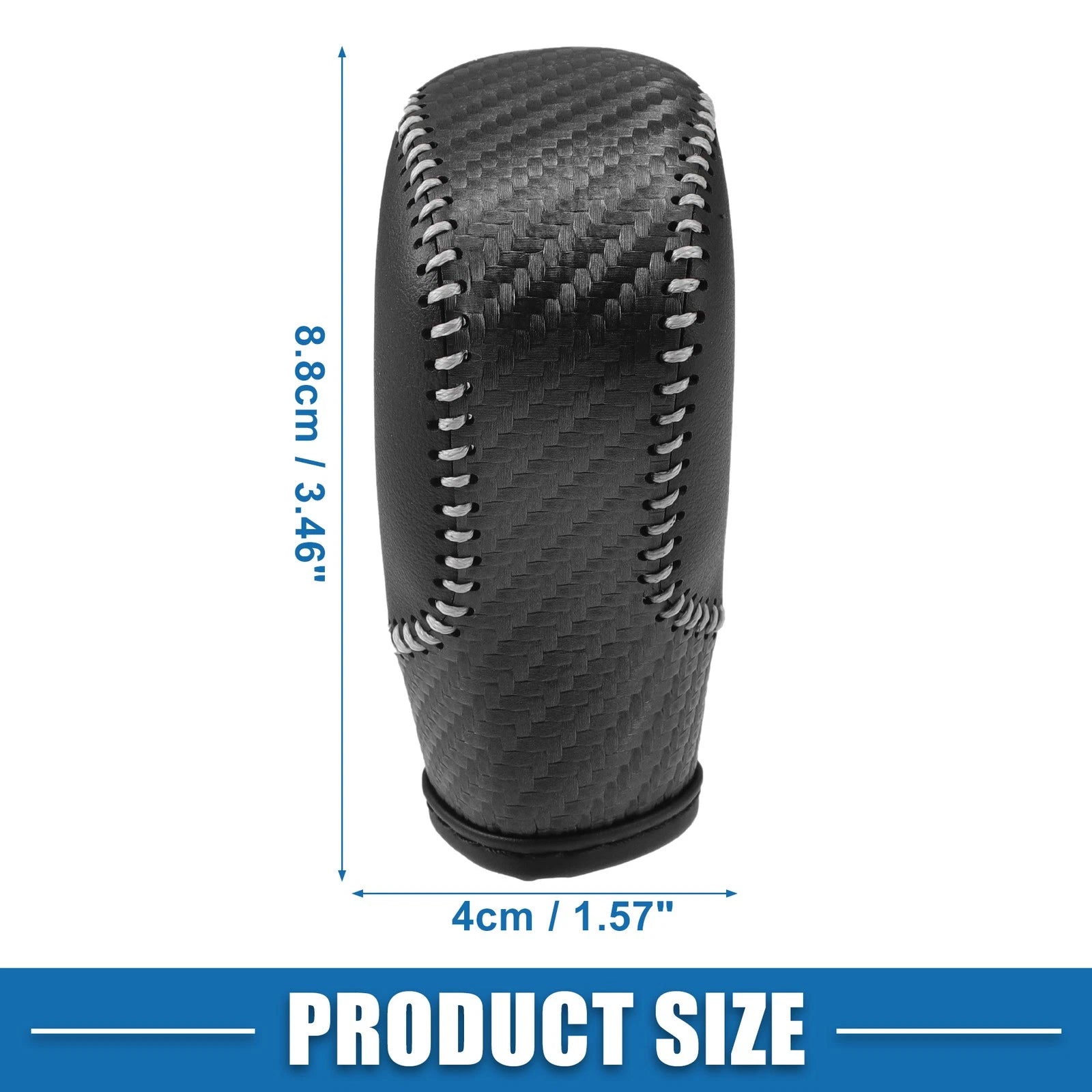 Gear Shift Head Knob Cover for Honda Civic (2022) Black Gray Stitches