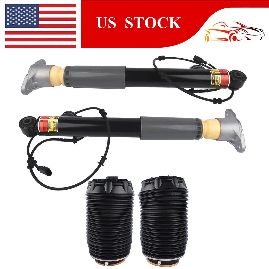 Set of 4 Rear Shock Struts & Air Spring Bags for Hyundai Genesis (2009–2016) Equus (2011–2016)