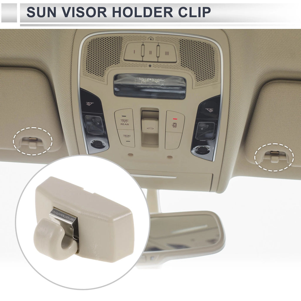 Sun Visor Holder Clip for Volkswagen Bora Golf Mk4 Caddy (1998–2006) 3B0857561B Beige