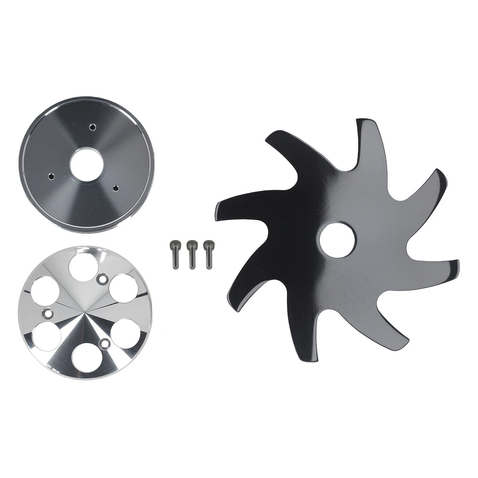 Billet V-Belt Alternator Pulley & Cooling Fan for Holden Chevy