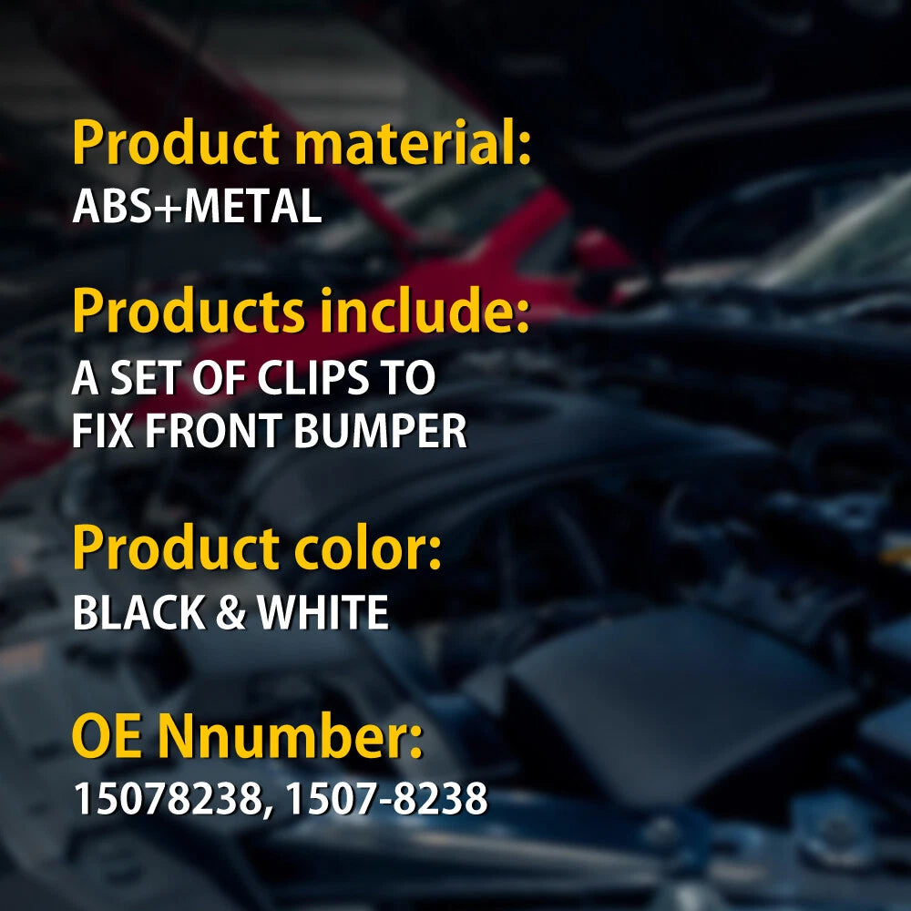 Set of 4 Front Bumper Clips for Toyota Corolla (2009-2019)