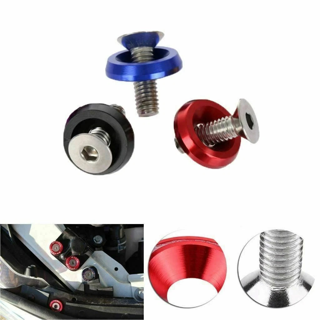 10x Blue Billet Fender Washer Bumper Bolt Kit for Subaru (2010-2021)