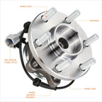 Front Wheel Hub Bearing Kit w/ ABS Sensor for Nissan Frontier Pathfinder Xterra (2005–2020)