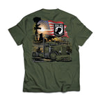 POW MIA Waving Flag T-Shirt for Big Rig Trucks