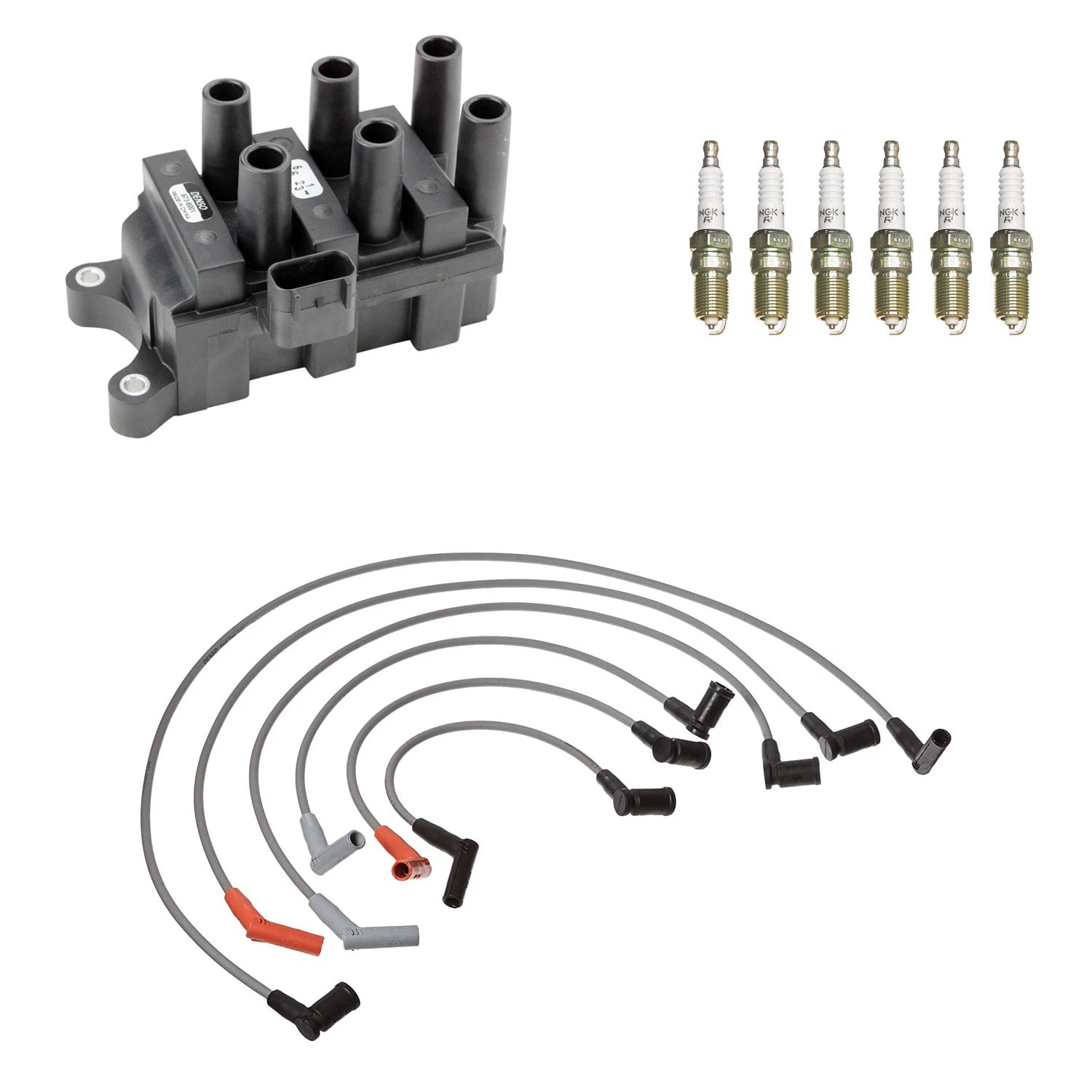Denso Ignition Coil Wires & NGK Spark Plugs Kit for Ranger V6 (Year Range)