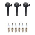 Set of 3 Ignition Coils & 6 Spark Plugs for Kia Sorento V6