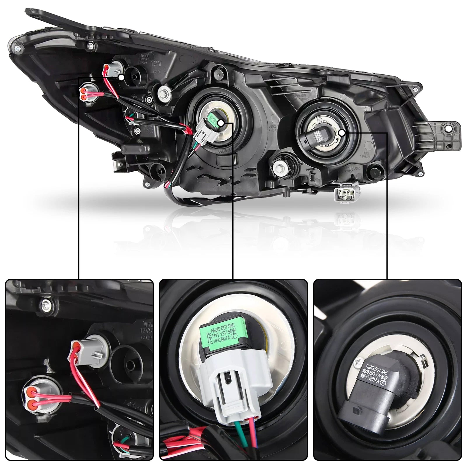 Halogen Headlight Set for Subaru XV Crosstrek, Impreza (2013–2015)