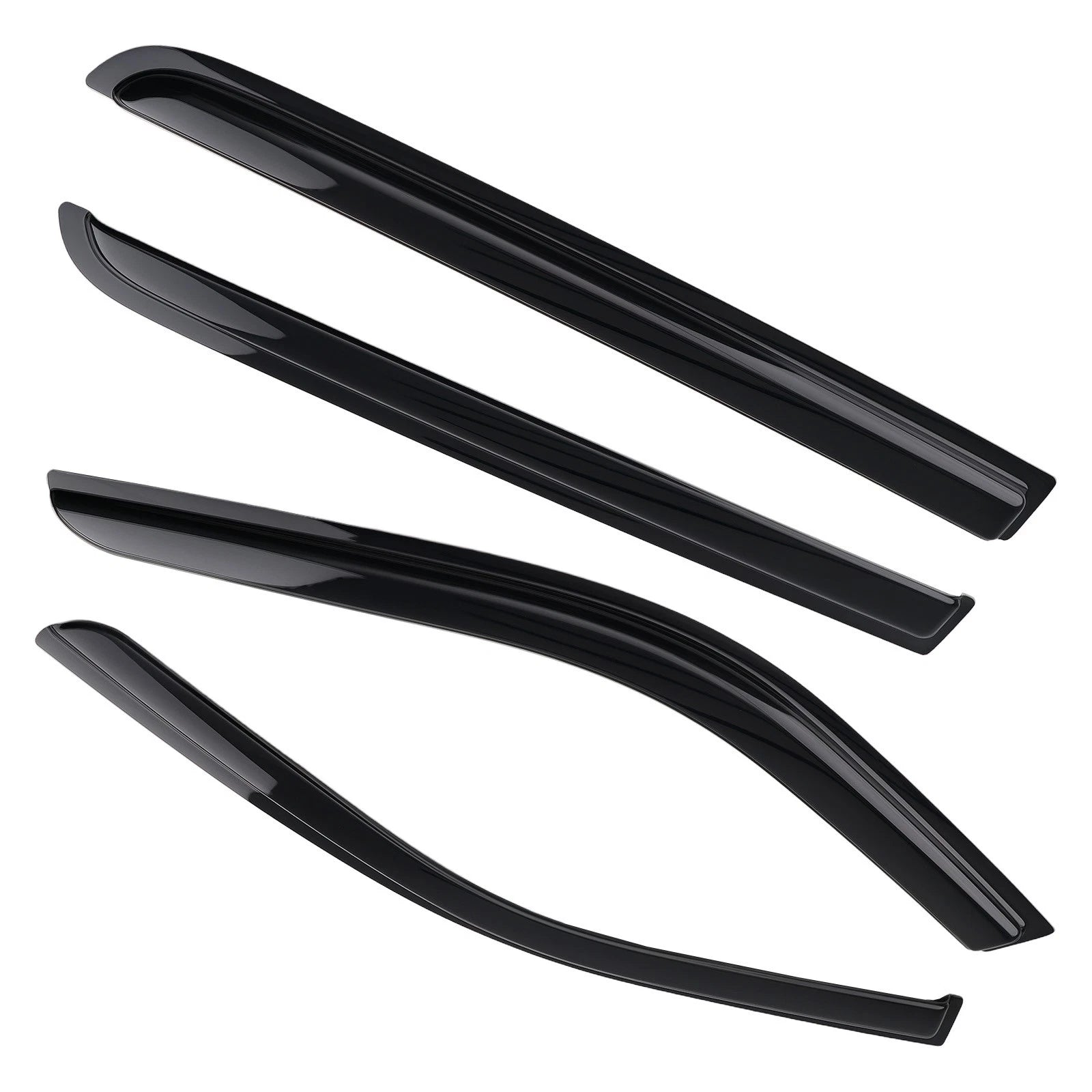 Window Rain Vent Deflector for Dodge RAM 1500 Crew Cab (2009–2018) Acrylic