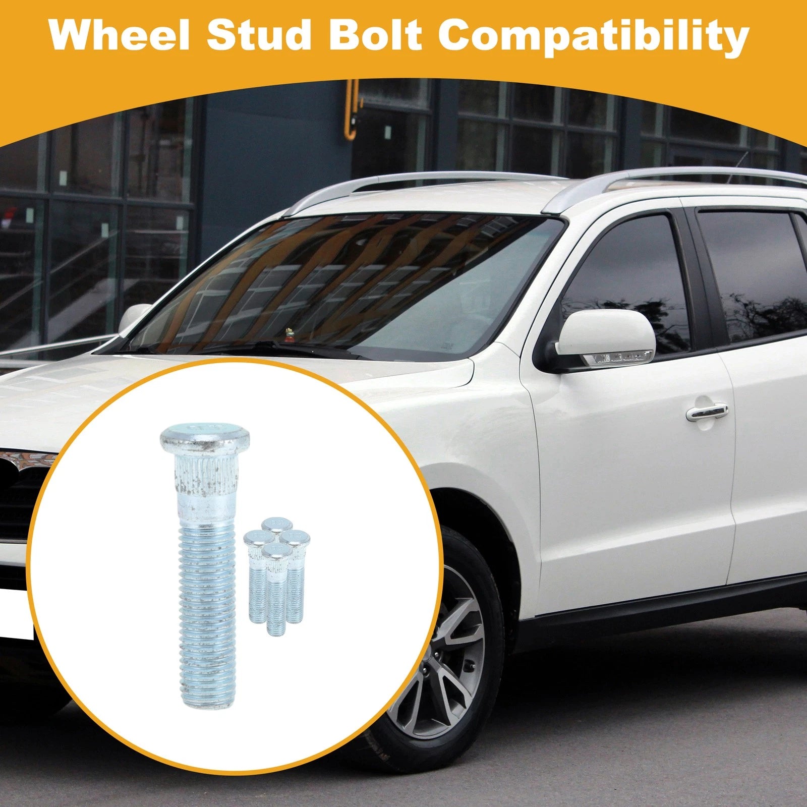 Set of 5 M12x1.5 Wheel Lug Studs for Hyundai Santa Fe (2010–2019)