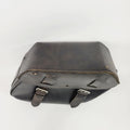 Right Side Skull Leather Saddlebag for Harley Dyna (2002–2017)