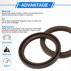 2X Oil Seal Rotary Shaft Seal FKM Rubber 58x75x8mm for Various Models