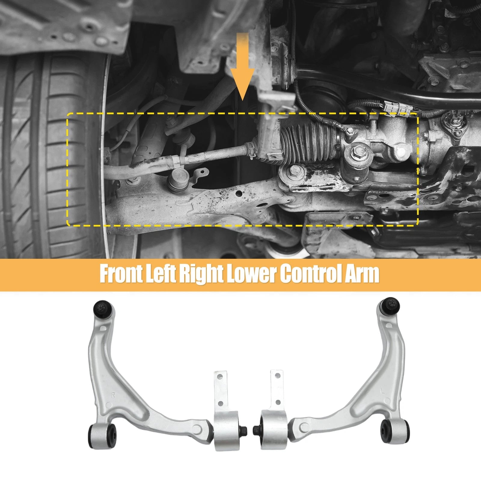 2X Front Lower Control Arms w/Ball Joints for Honda Pilot (2009–2015)