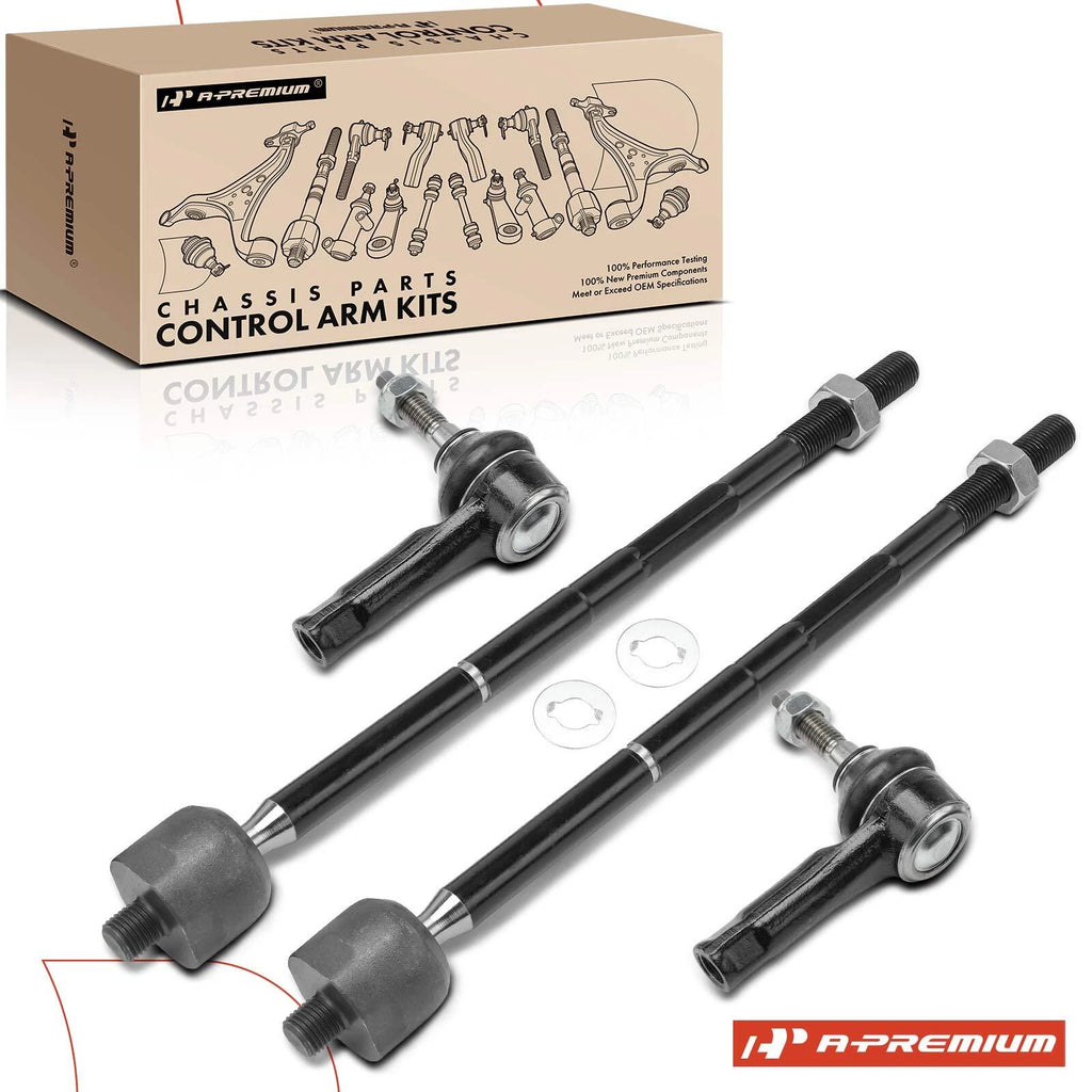 Set of 4 Front Inner Outer Tie Rod Ends for Buick Encore Trax (2013â2022)