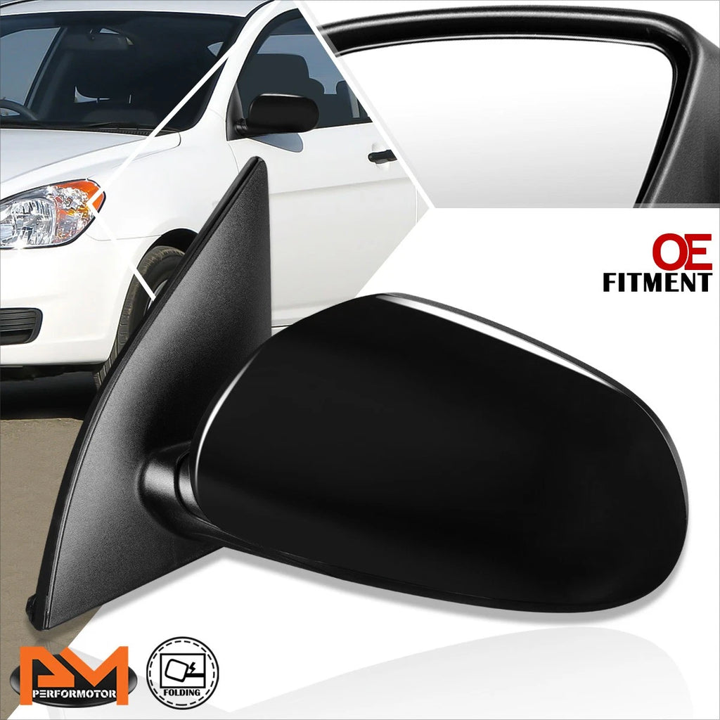 Manual Side Rear View Mirror for Hyundai Accent (2010–2011) LH