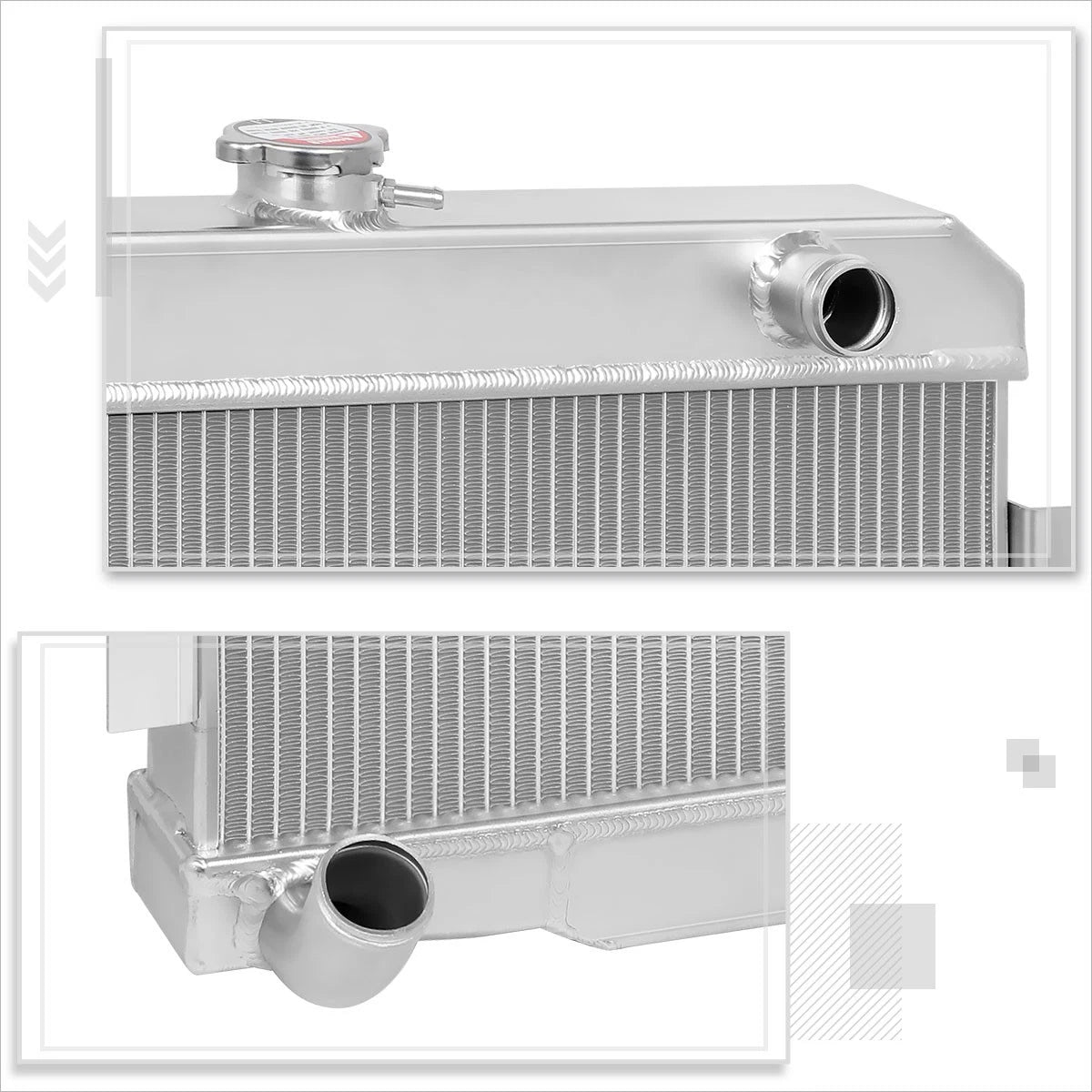3-Row Aluminum Racing Radiator for Jeep CJ5/CJ6/CJ7 (1972–1986)