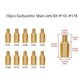 10Pcs Carburetor Main Jets Pilot Jet for Keihin PWK OKO CVK (155-178)