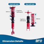 Coilover Suspension Lowering Kit for Nissan 350Z (2003–2008) Infiniti G35 (2003–2007)