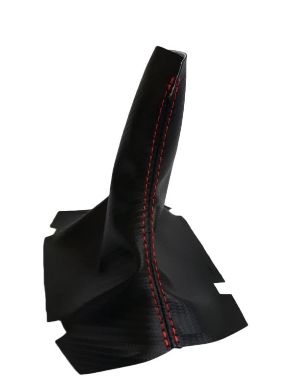 Manual Shift Boot for Ford Mustang (2005–2009) Carbon Fiber Red Stitch