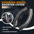 Carbon Fiber Style Steering Wheel Booster for Universal Non-Slip Cover (—)