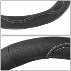 Steering Wheel Cover for - Matte Perforated Leather, White