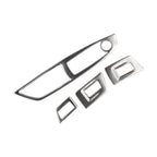 Polished Interior Door Window Lift Button Cover Trim for BMW 5 Series