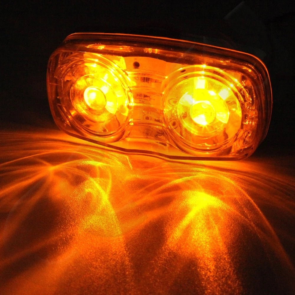 Set of 4 Amber 4 Inch LED Side Marker Lights for Pickup Truck