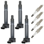 Set of 4 Ignition Coils and Spark Plugs for Scion iQ 1.3L L4