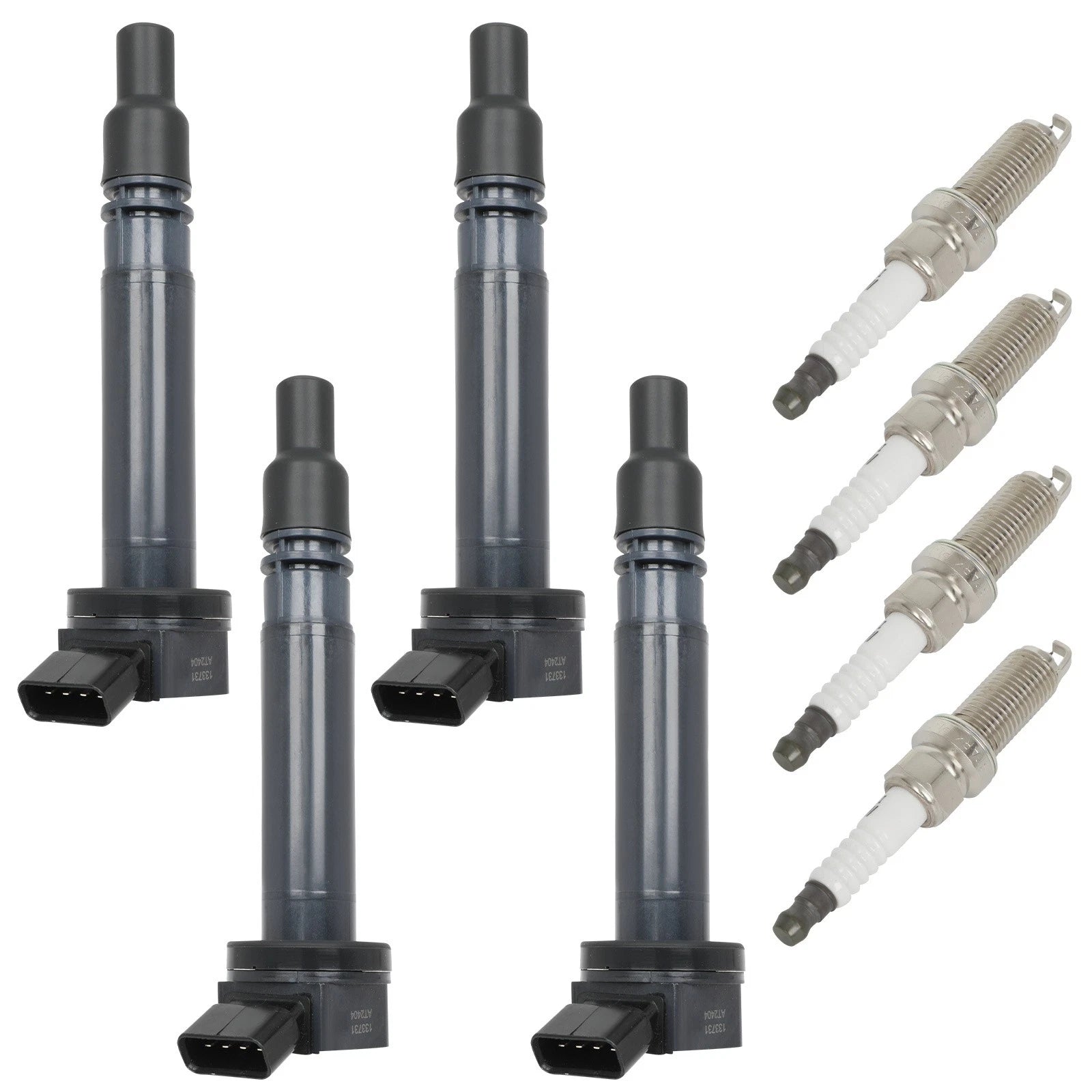 Set of 4 Ignition Coils and Spark Plugs for Scion iQ 1.3L L4