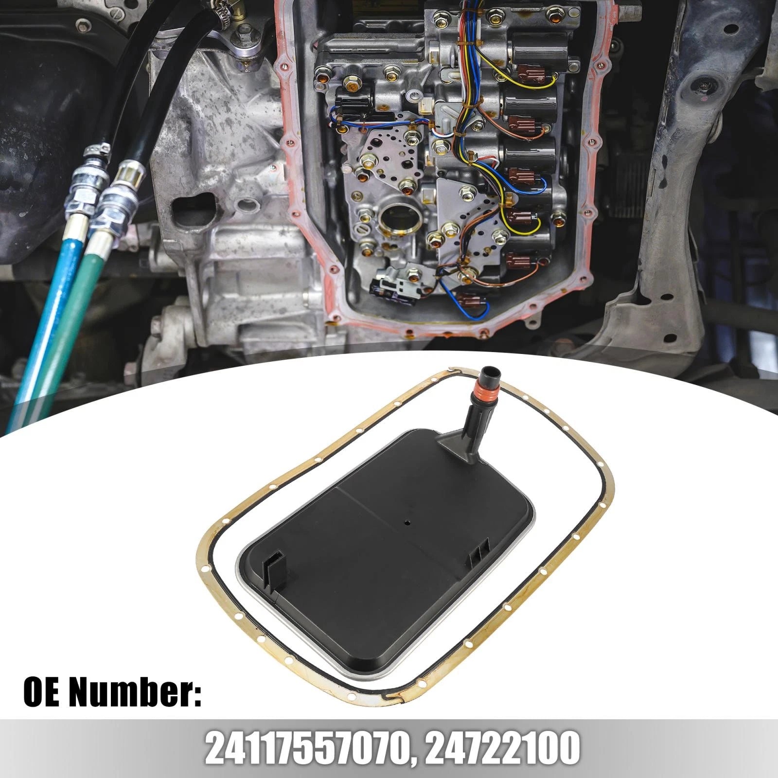 Automatic Transmission Filter Oil Pan Gasket Kit for BMW 5L40E 5L50E (2001–2003) 24117557070