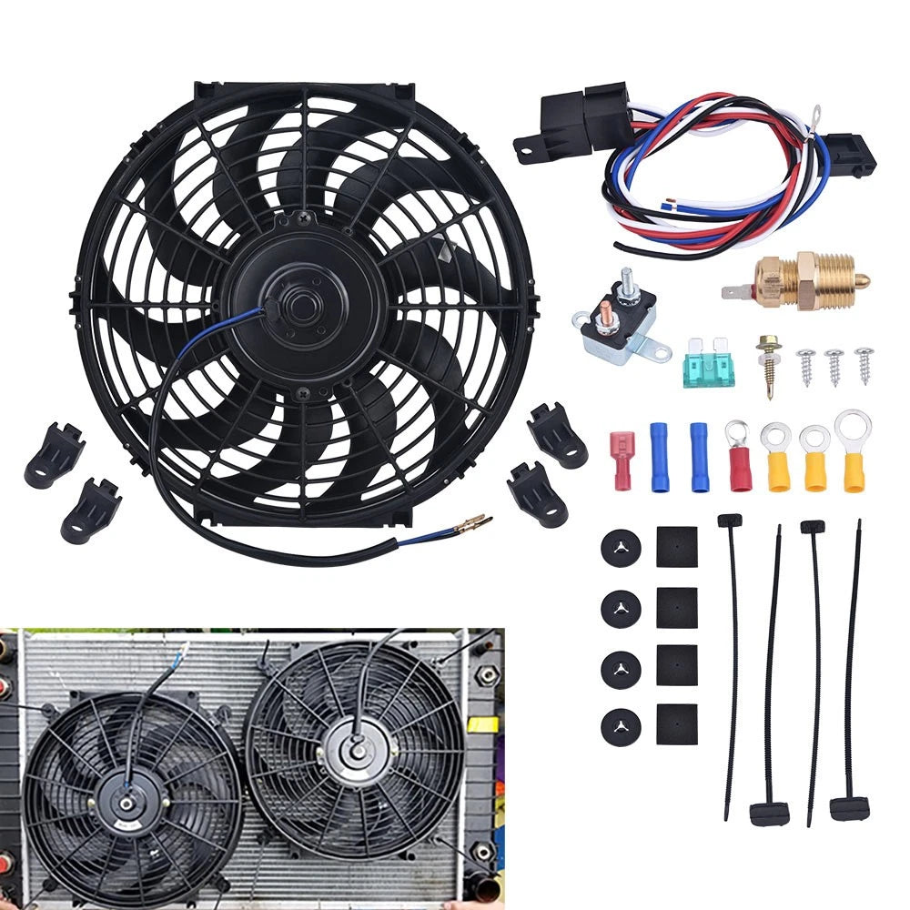 Electric Radiator Cooling Fan Assembly for 14" Tesla Model (2012–2016)