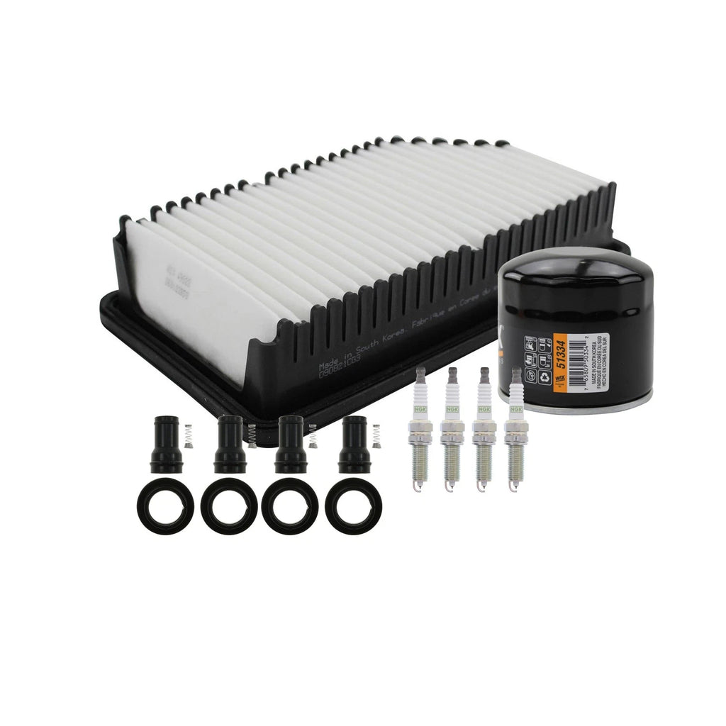Tune Up Kit with NGK Spark Plugs & Coil Boot for Accent Rio Soul (2011–2019)