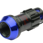 20Pcs Blue Aluminum M12x1.25 Close-End Rim Lug & Lock Nuts for Universal