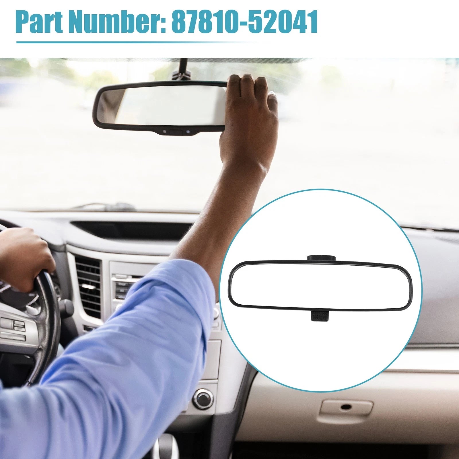 Inner Rearview Mirror for Toyota Corolla (Replaces No. 87810-52041)