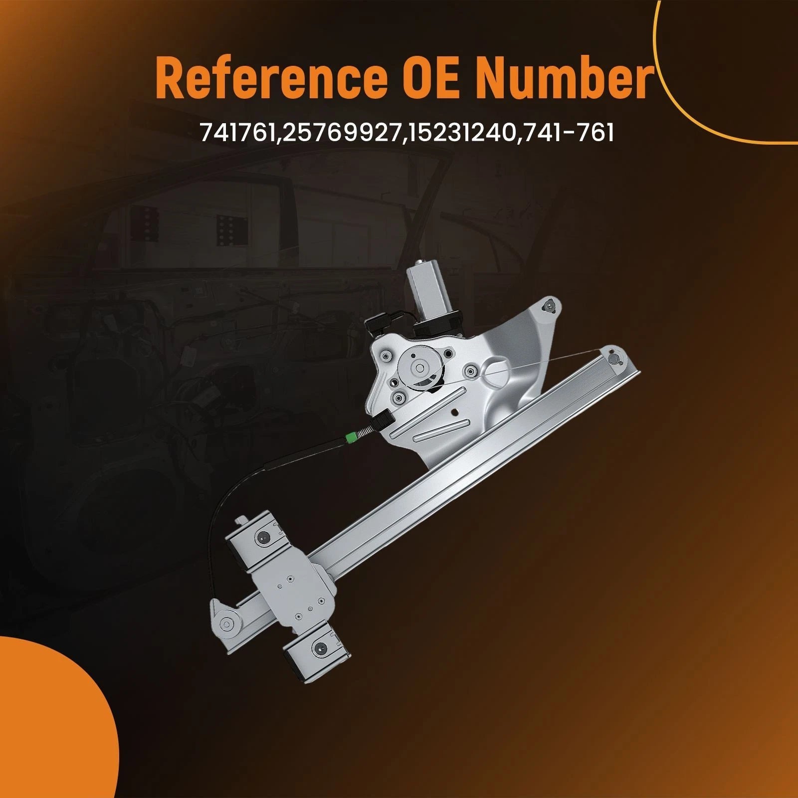 Front Right Window Regulator Assembly for Buick LeSabre (2000–2005) 15231240
