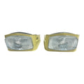 Pair Cream Parking Light Turn Signal Assemblies for 1956 Ford F-100 (1956–1956)