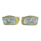 Pair Cream Parking Light Turn Signal Assemblies for 1956 Ford F-100 (1956–1956)