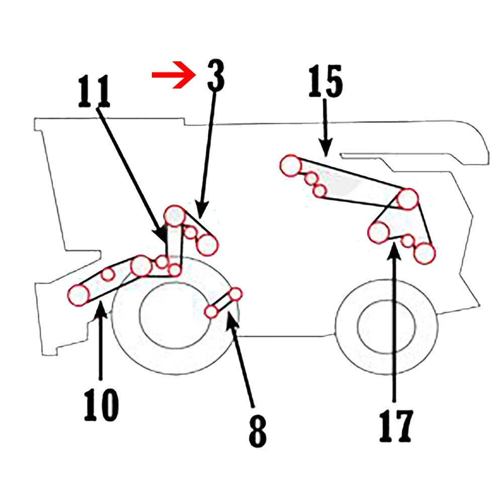 Overshot Stripper Beater Drive Belt for John Deere Combine (AMH165708, H165708)