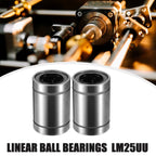 2 Pcs LM25UU Linear Ball Bearings for Car (25mm ID x 40mm OD x 59mm Length)
