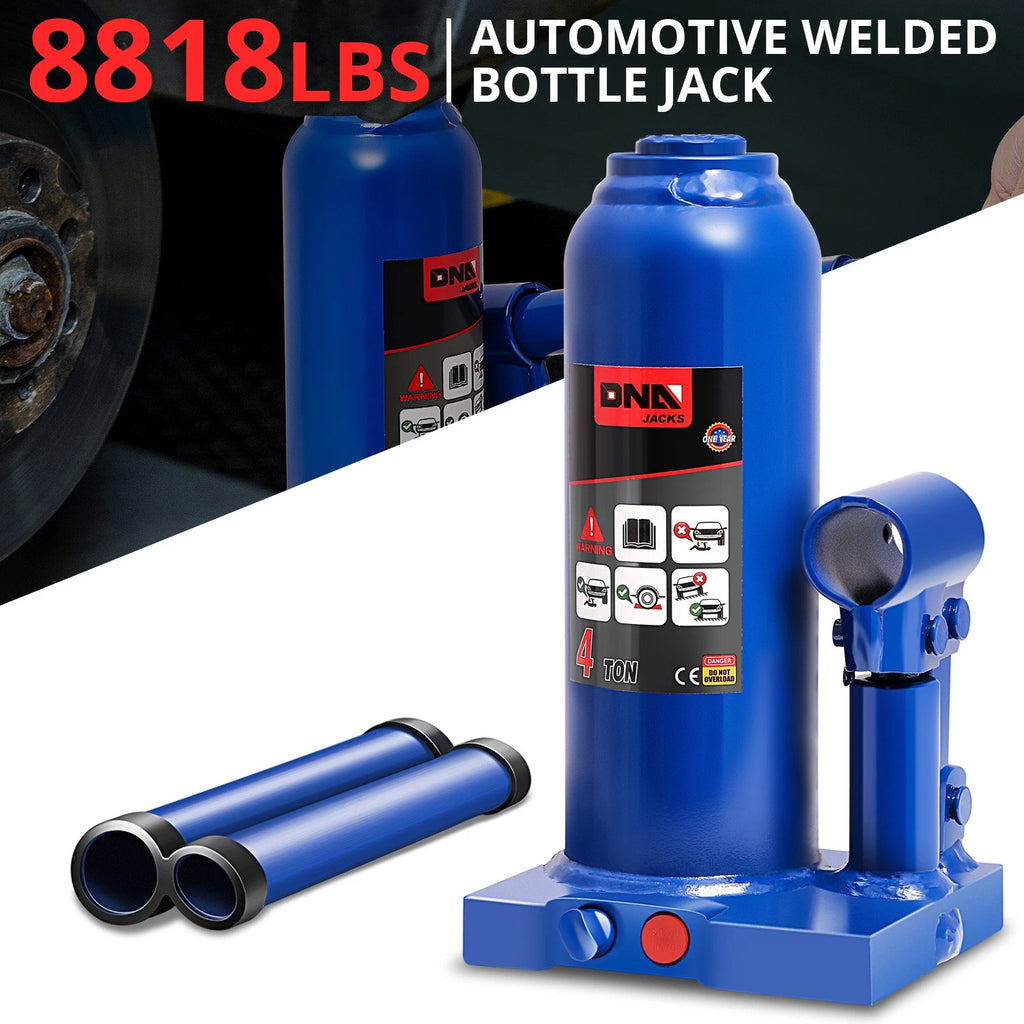 15" Hydraulic Bottle Jack for Automotive Repair (4 Tons)