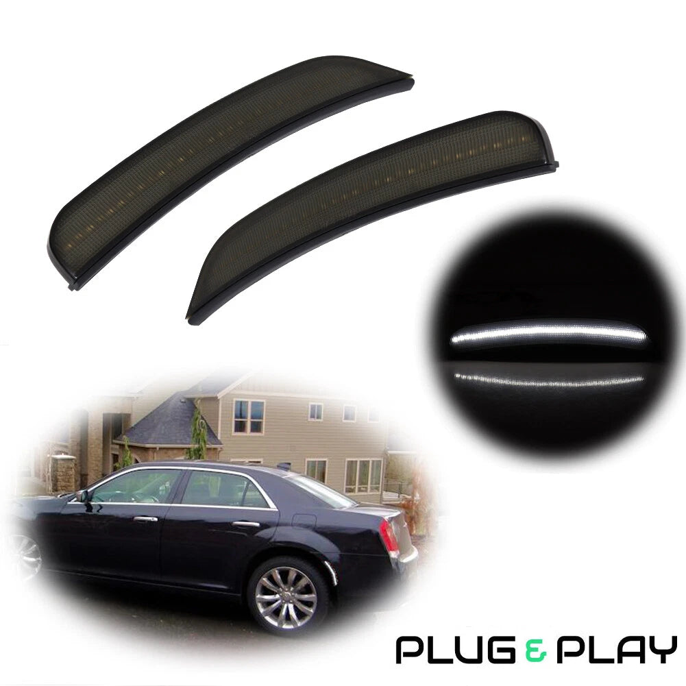 2X Rear White LED Side Marker Indicator Lamps for Chrysler 300 (2015–2023)