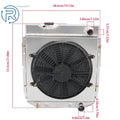 3 Row Aluminum Radiator with Fan Shroud for Ford Mustang Comet Falcon V8 (1963–1966)