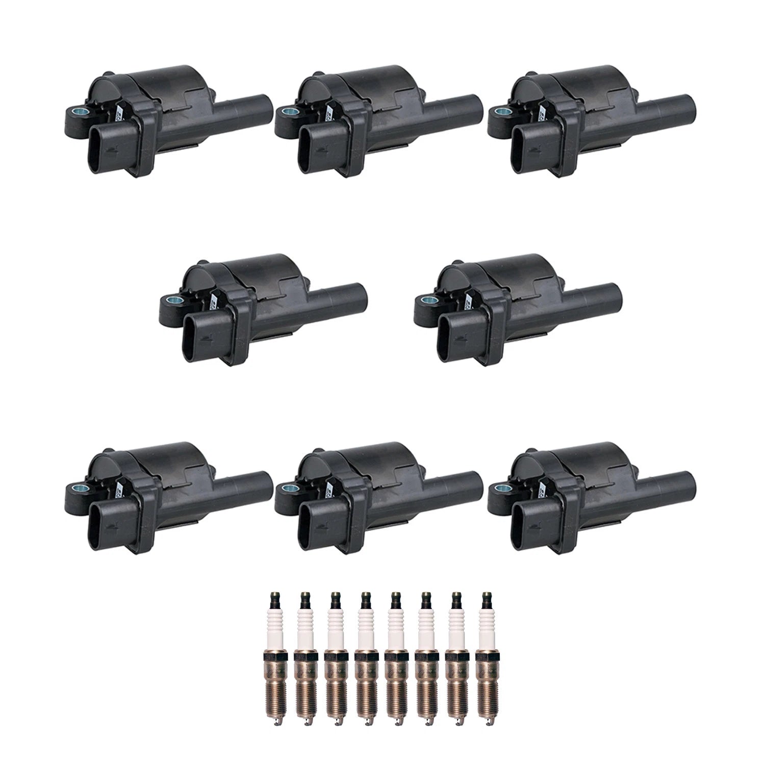 Set of 8 Denso Ignition Coils & Iridium Spark Plugs for Camaro CTS Suburban Yukon (V8)