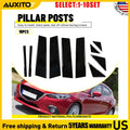 Gloss Black Pillar Post Covers Trim for Mazda 3 Axela (2014–2018)