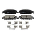 Set of 4 TRW Pro Rear Ceramic Brake Pads with Clips for Cadillac Chevrolet GMC