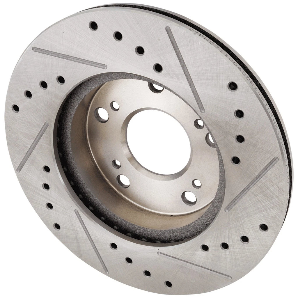 Brake Disc and Pad Kit for Honda Civic (2006–2011) Cross-drilled Slotted Front