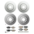 Brake Rotor & Akebono EURO Ceramic Pad Kit for Audi A3, VW Eos, Jetta (FWD)