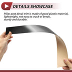 6 Pcs Door Pillar Window Trim for Nissan Rogue (2021–2023) Carbon Fiber
