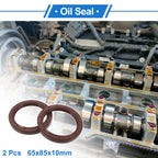 2X Oil Seal Rotary Shaft Seal FKM Rubber 65x85x10mm  