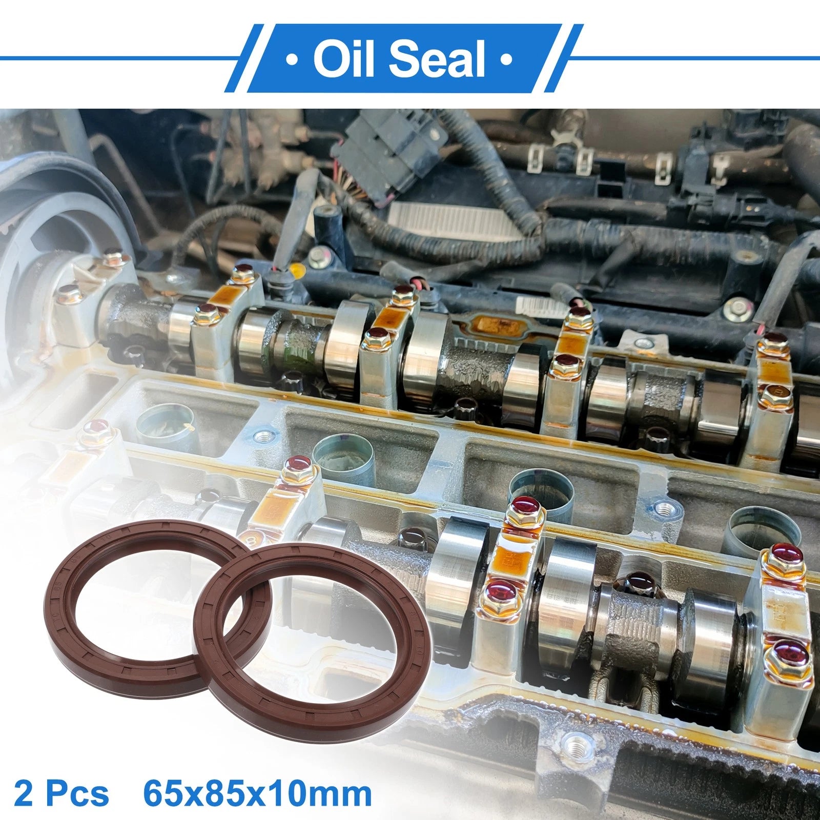 2X Oil Seal Rotary Shaft Seal FKM Rubber 65x85x10mm  